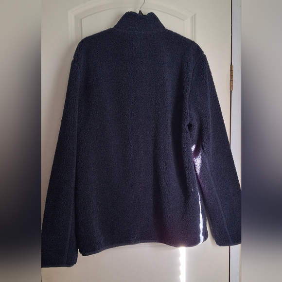 Brooks Brothers Teddy Fleece Full Zip Navy Jacket Men Size Large bussines casual - Picture 3 of 10